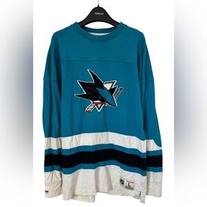 Mitchell & Ness Men's San Jose Sharks NHL pullover long sleeve shirt
